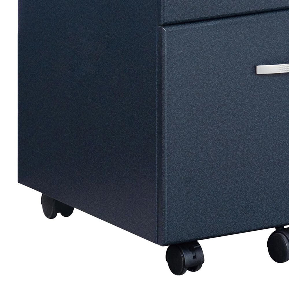 Rta Products Rolling File Cabinet with Glass Top in Graphite, , large