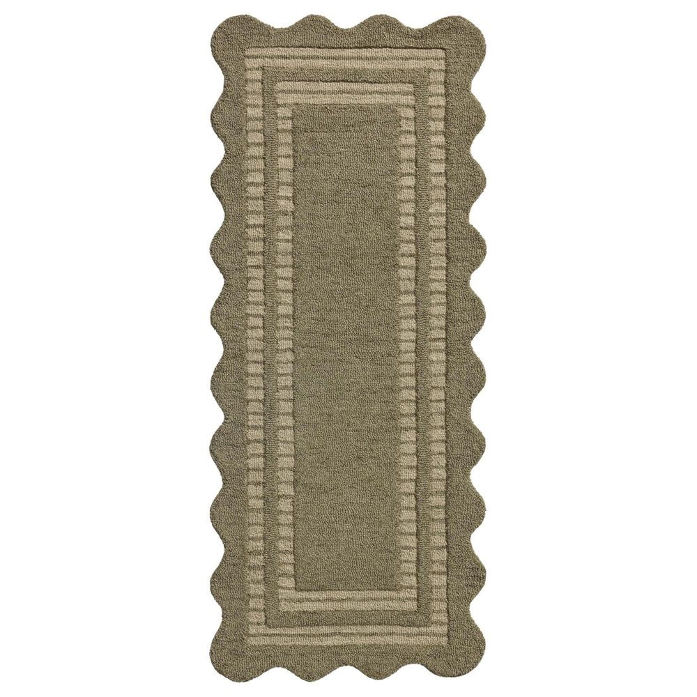 Loloi II Scottie 2"6" x 7"6" Olive and Pebble Runner, , large