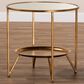 Baxton Studio Tamsin Accent Table in Antique Gold, , large
