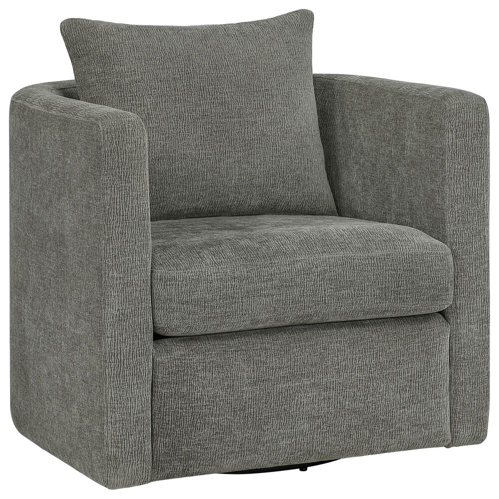 Hearth and Haven Sutton Swivel Chair in Gray, , large