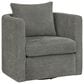 Hearth and Haven Sutton Swivel Chair in Gray, , large