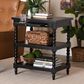 Baxton Studio Imogene Retro-Modern End Table in Black, , large