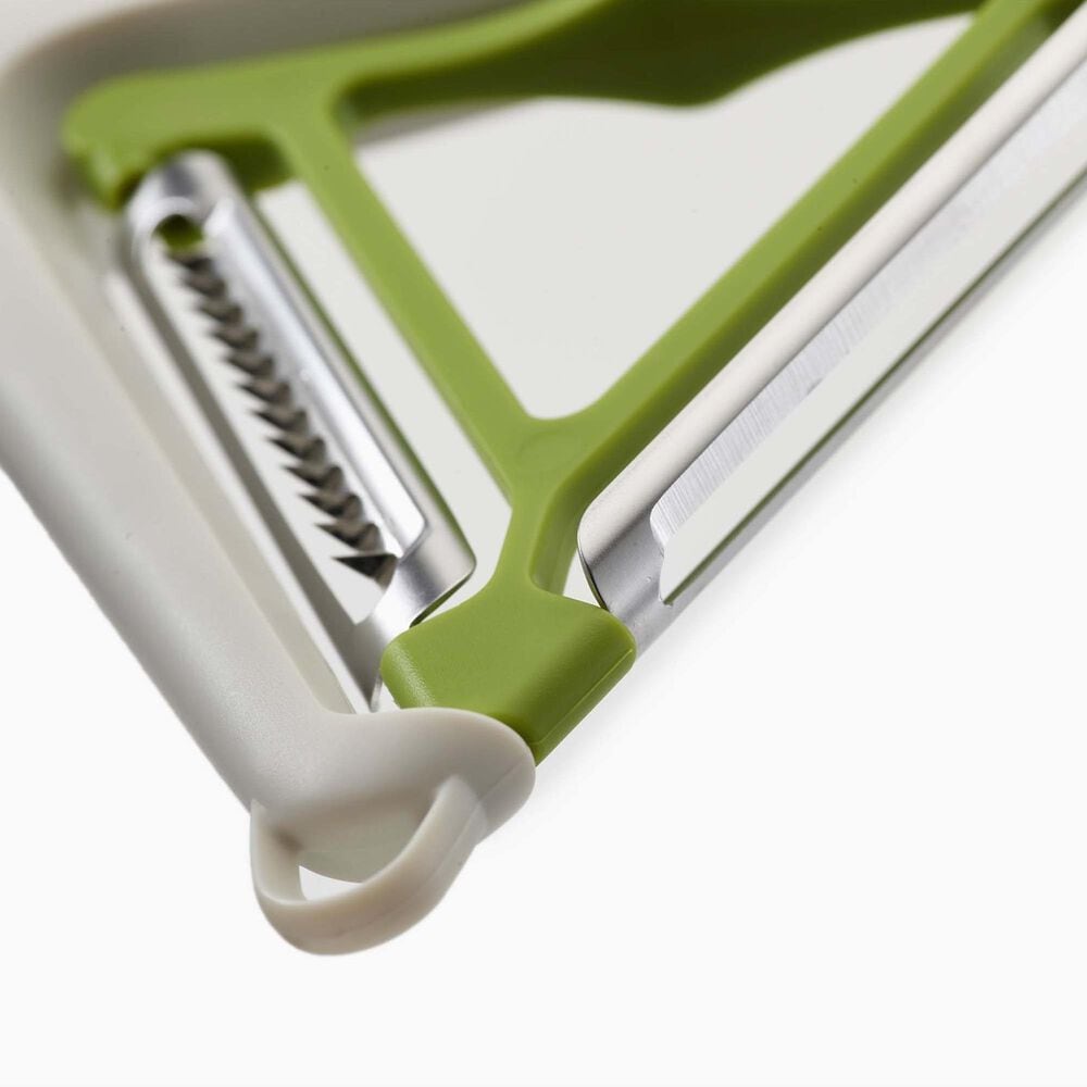 Joseph Joseph Switch 2-in-1 Peeler in Stone and Green, , large