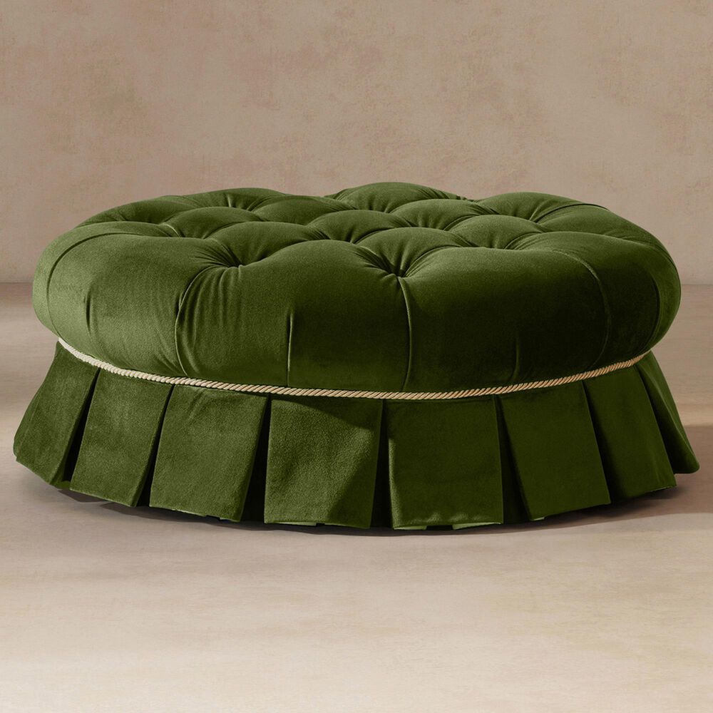 Jennifer Taylor Home Roquefort 24.5" Dog Sofa Bed with Box-Pleated Skirt in Olive Green, , large