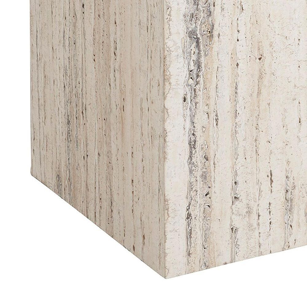 Furniture Worldwide Daxton Accent Table in White Travertine, , large