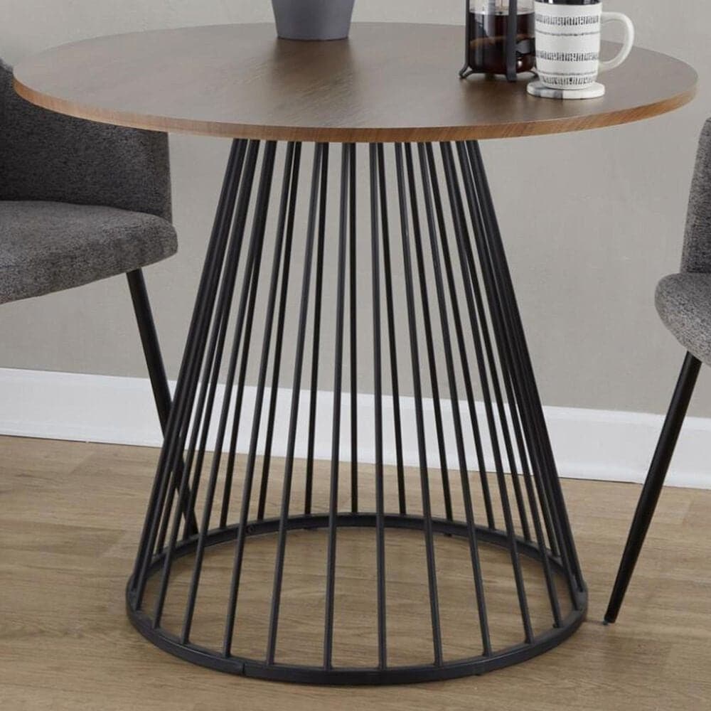 LumiSource Canary Dining Table in Black and Walnut - Table Only, , large