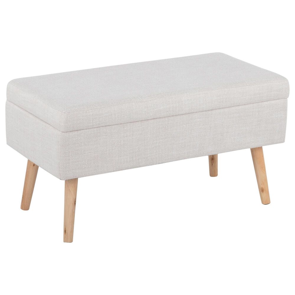 LumiSource Storage Bench in Beige, , large