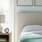 Ashley Cielden Full Upholstered Bed and Nightstand in Tan, , large