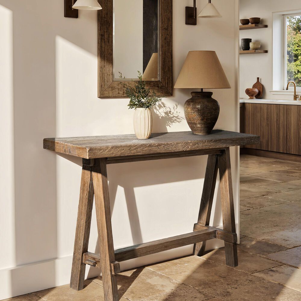 Jennifer Taylor Home Hawthorne 60" Console Table in Heritage Medium Dark Brown, , large