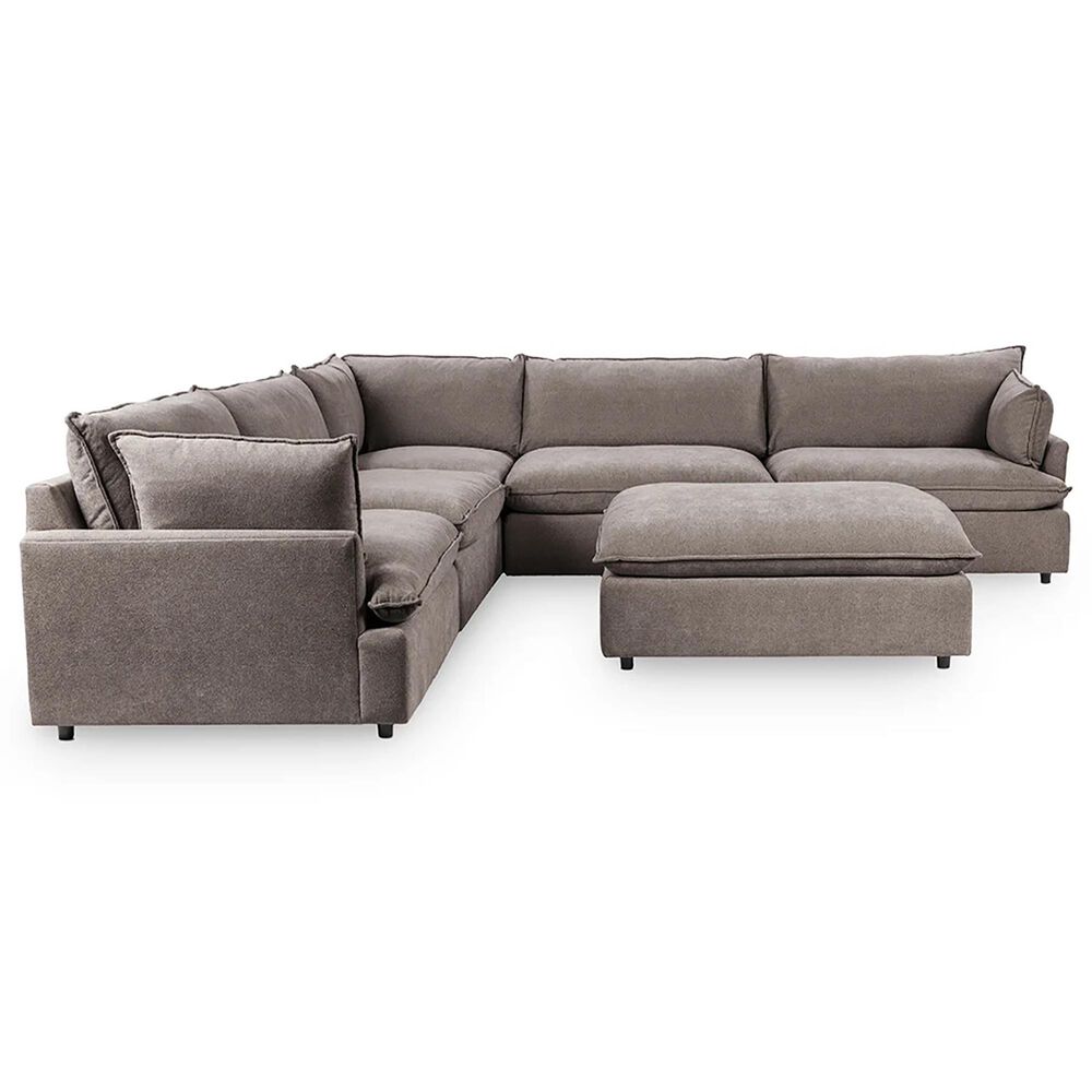 Classic Home Caplan 6-Piece Sectional in Elite Charcoal, , large