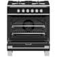 Fisher & Paykel 30" Freestanding Classic Dual Fuel Range in Black, , large