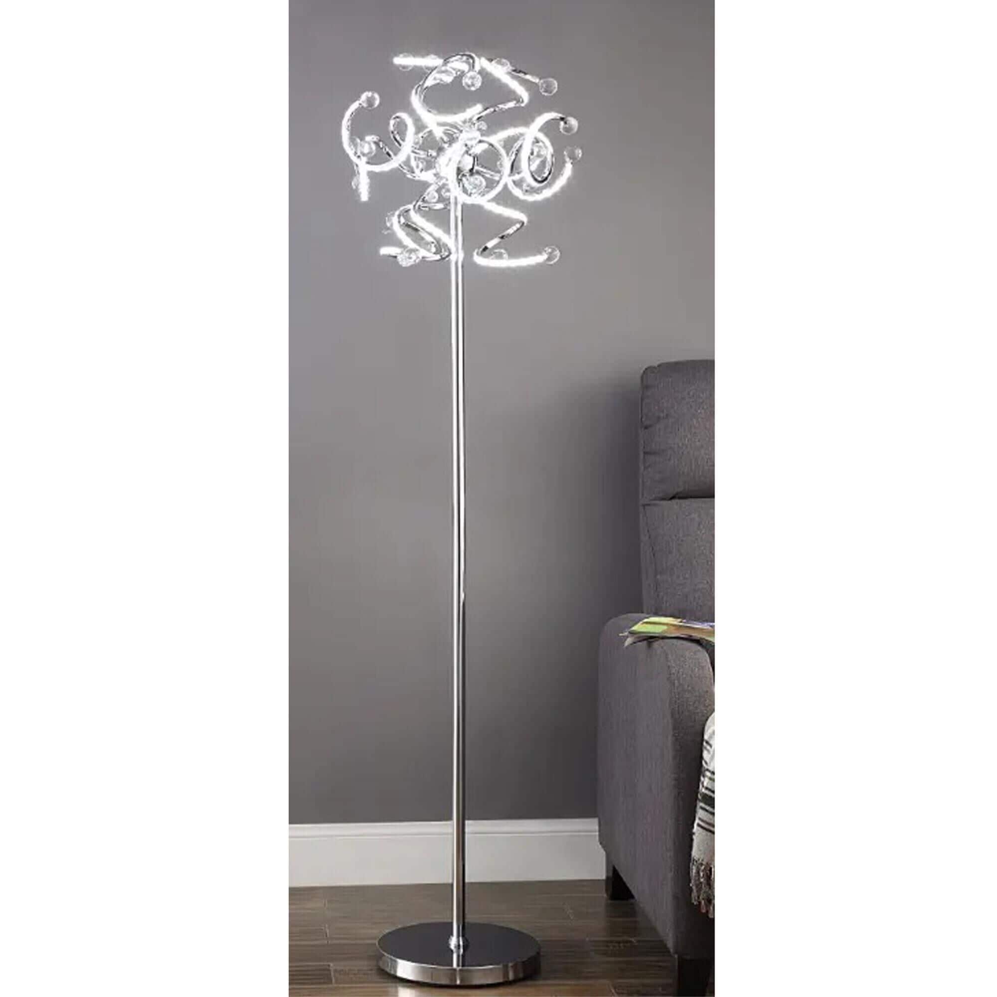 Led chrome floor lamp shop