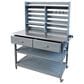 HOMLUX 65" Outdoor Potting Bench Table in Grey, , large