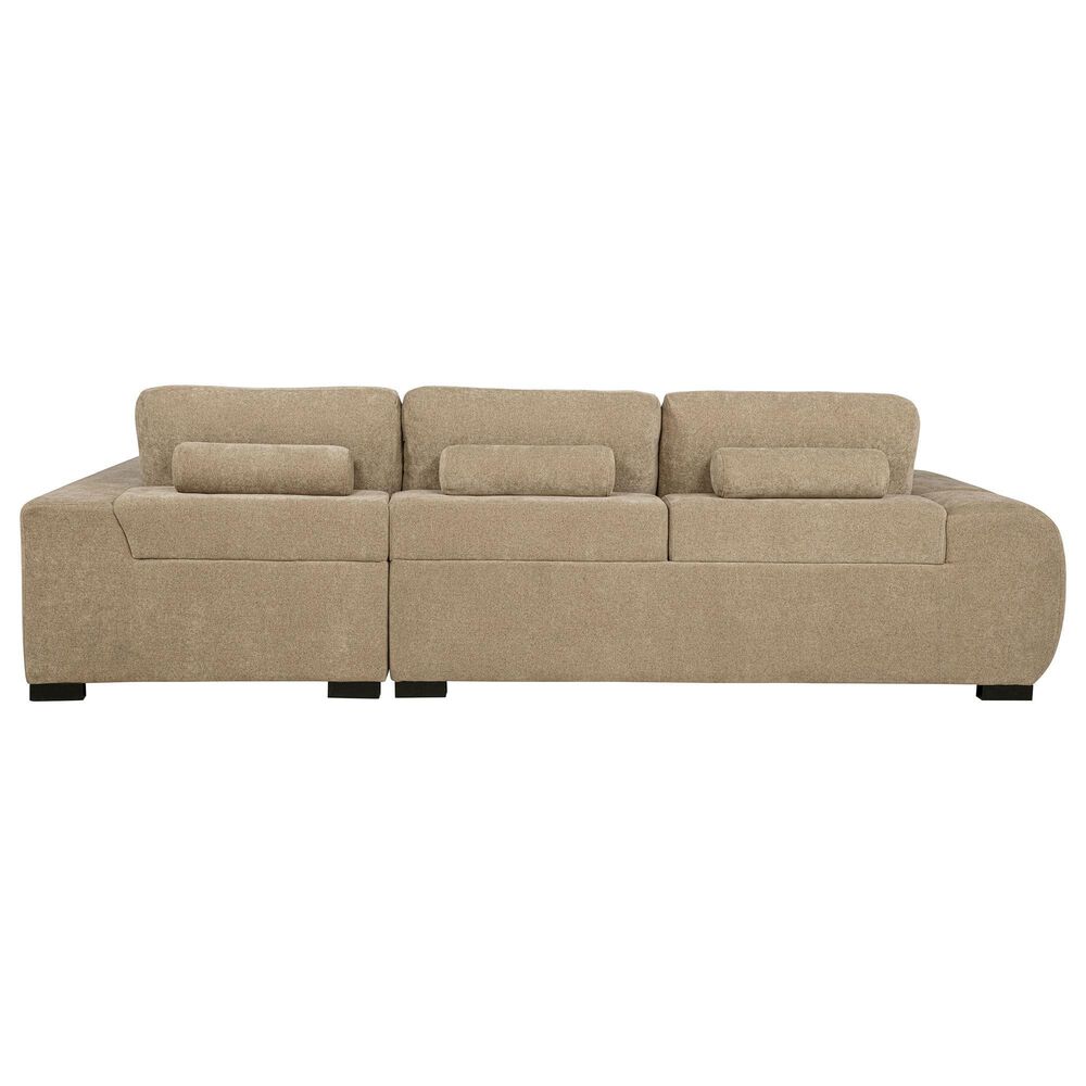 Pacific Landing Octavia 2-Piece Stationary Right Facing Sectional in Camel, , large