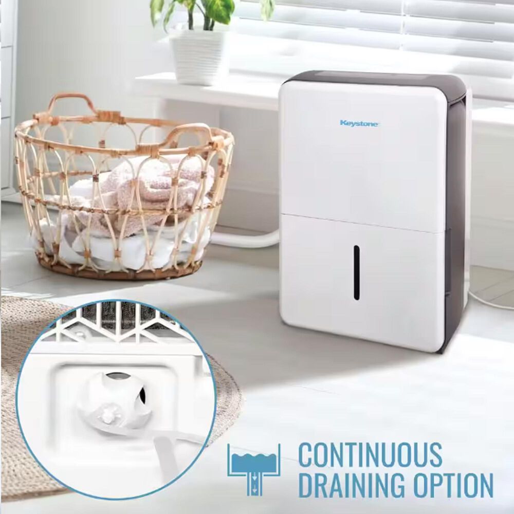 Keystone 35-Pint Dehumidifier in White, , large