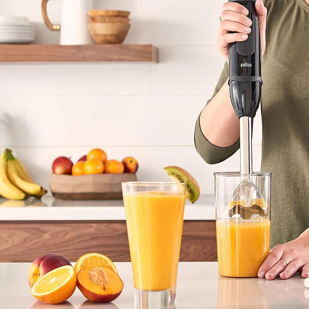 DeLonghi MultiQuick 5 Vario Immersion Hand Blender in Black and Stainless Steel, , large