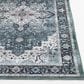 Central Oriental Rugease Velveteen Chantal Green and Ivory 2"3" x 6" Runner, , large