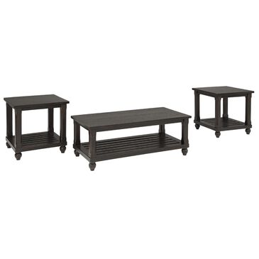 Signature Design by Ashley Mallacar 3-Pack Occasional Table in Black, , large