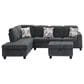 HOMLUX 94.49" L-Shaped Modular Sectional Sofa with Storage Ottoman and Cup Holders in Dark Gray, , large