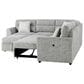 Global Furniture USA Walker 6-Piece Convertible Sectional in Nickel, , large