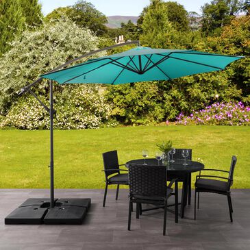 CorLiving 9.5" UV Resistant Patio Umbrella in Turquoise Blue, , large