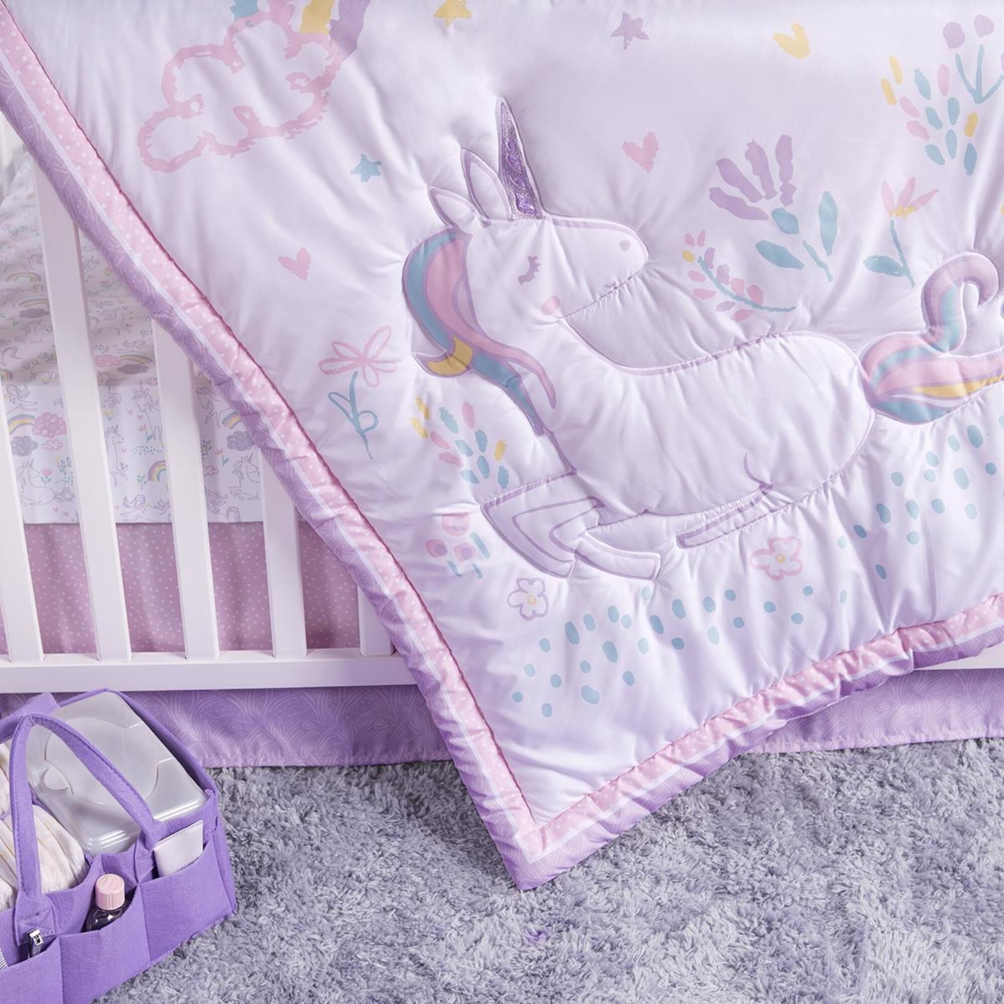 Trend Labs Sammy and Lou Sweet Unicorn 4 Piece Crib Bedding Set
