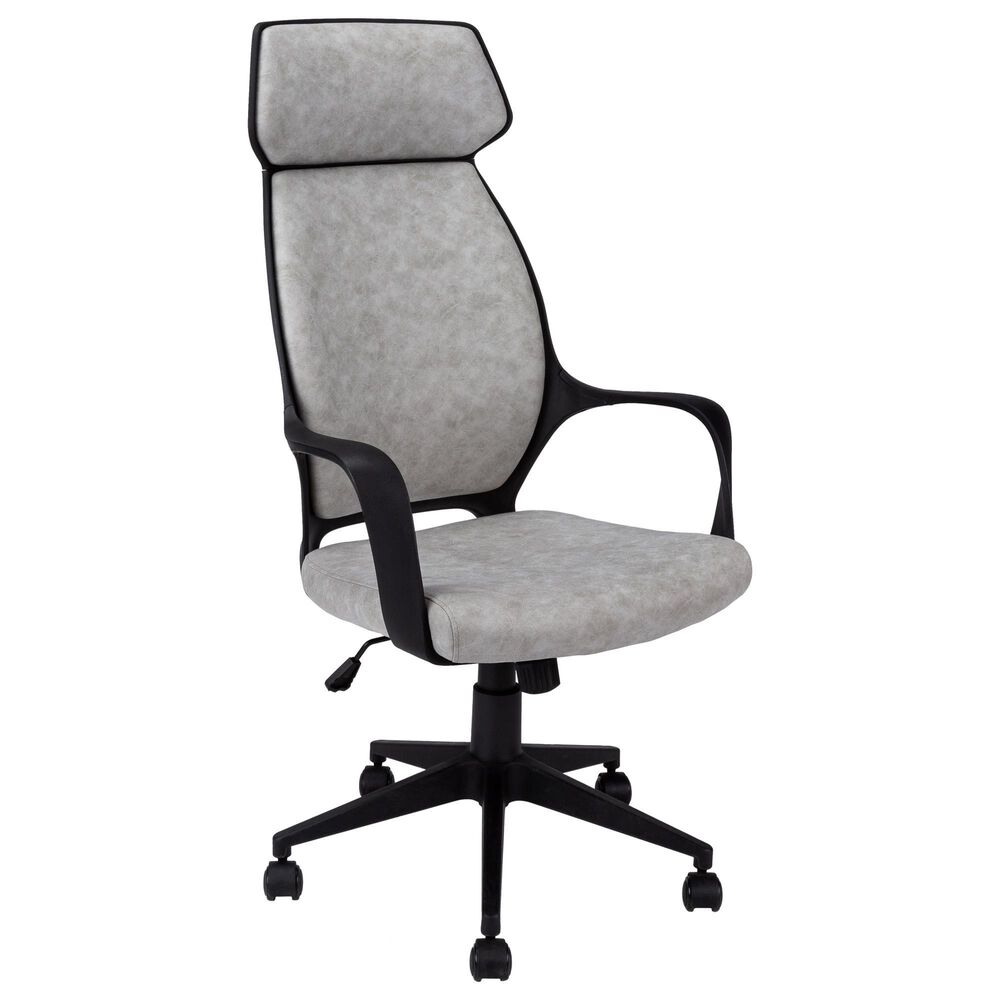 Monarch Specialties Executive Office Chair in Grey Microfiber and Black, , large