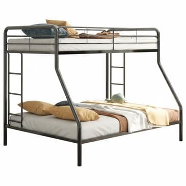 Pacific Landing Carson Twin Over Full Bunk Bed in Glossy Black, , large