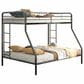 Pacific Landing Carson Twin Over Full Bunk Bed in Glossy Black, , large