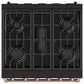 Thor Kitchen Gordon Ramsay 4.6 Cu. Ft. Professional Liquid Propane Range with Rose Gold Handle Kit in Black, , large