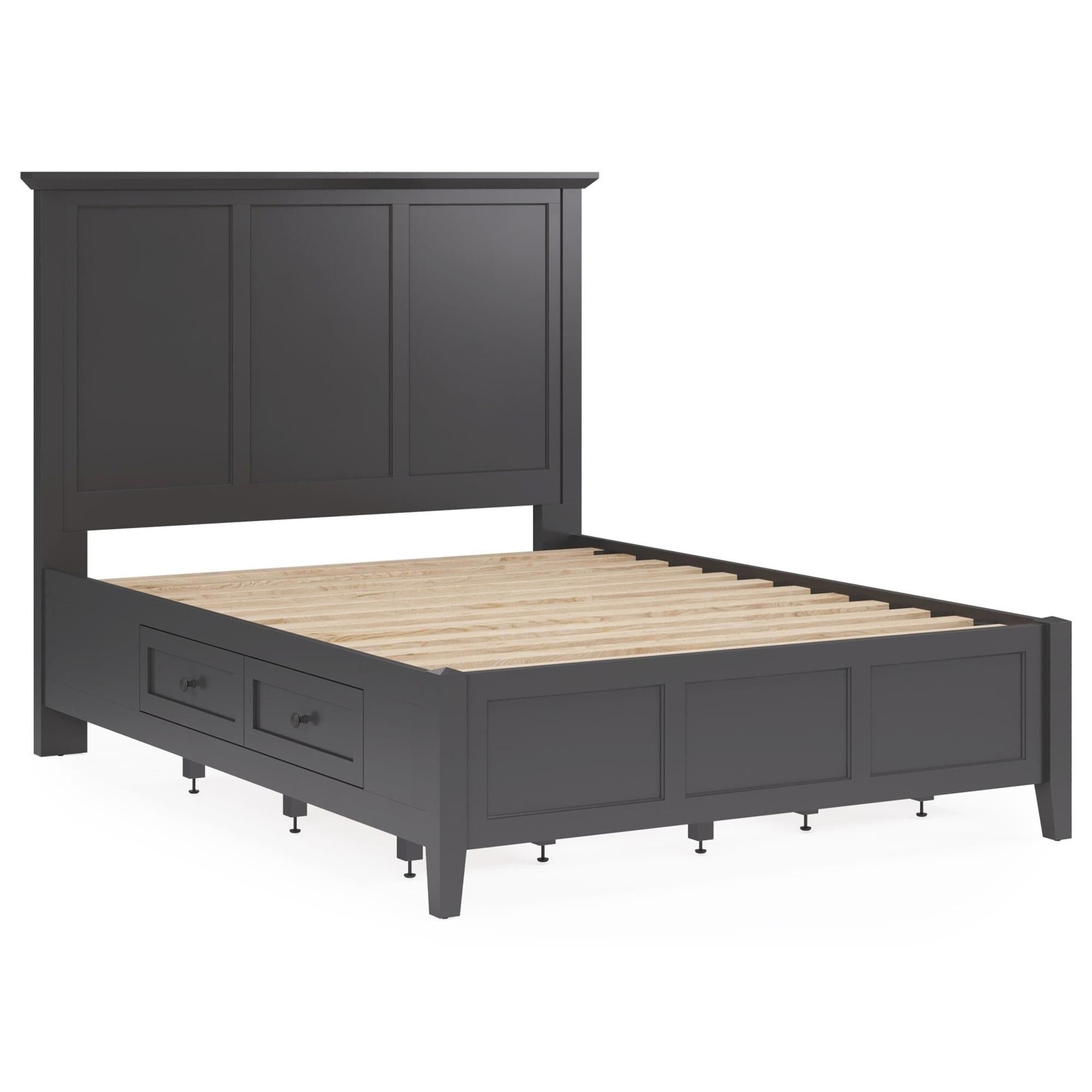 Urban Home Grace Eastern King Storage Bed in Raven Black