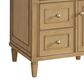 James Martin Vanities Lorelai 48" Single Vanity in Light Natural Oak with Single Hole and 3 cm White Zeus Quartz Top & Backsplash, , large