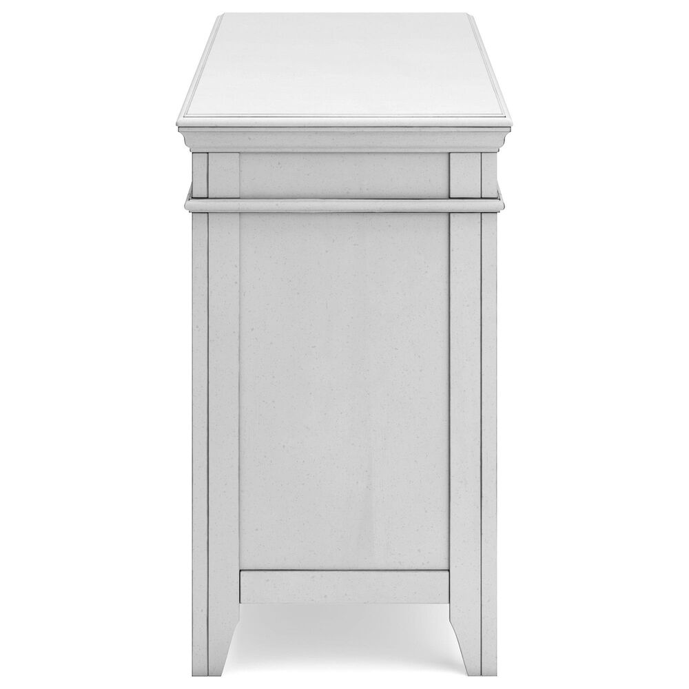 Ashley Kanwyn Credenza Desk in Distressed Whitewash, , large