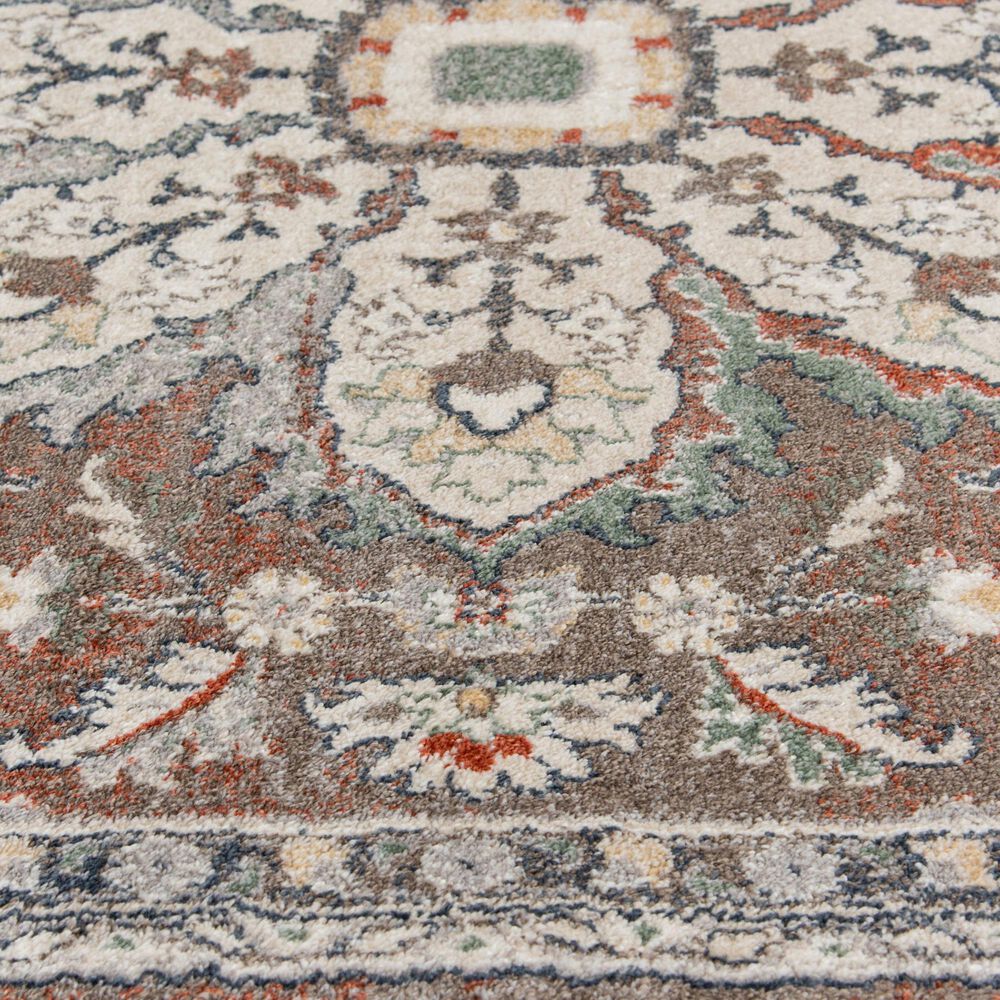 Central Oriental Minerva Corelia 7&#39;10&quot; x 9&#39;10&quot; Latte and Storm Area Rug, , large