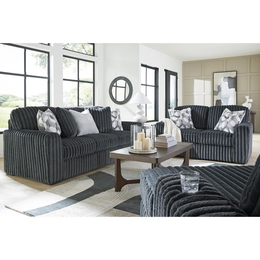 Ashley Midnight-Madness Oversized Chaise in Gunmetal, , large