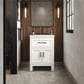 Kohler Quo 24" Single Bathroom Vanity in White with 3 cm Pure White Quartz Top and Oval Sink, , large