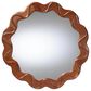 Baxton Studio Bahati Sculpted Wavy Round Wall Mirror in Mahogany Brown, , large
