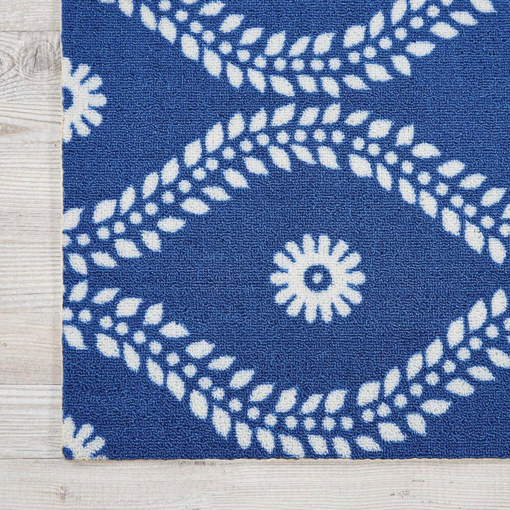 Nourison Home &amp; Garden RS085 10&#39; x 13&#39; Navy Indoor/Outdoor Area Rug, , large