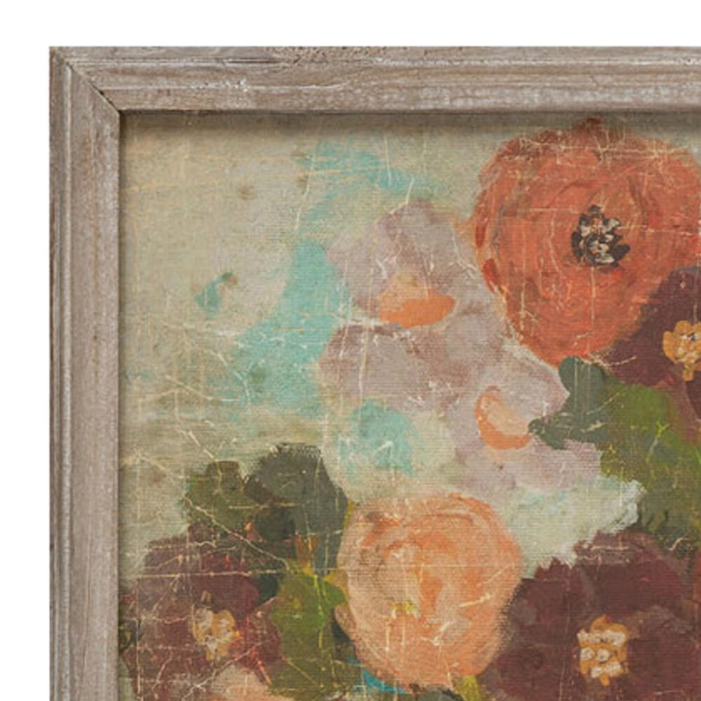 Creative Coop 26" x 20.75" Flowers and Vase Wall Art in Multicolor, , large