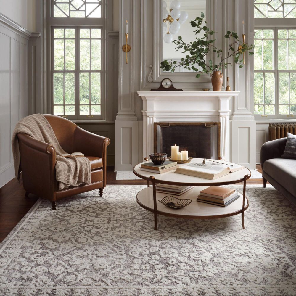 Magnolia Home Gigi Grey and Ivory 4&#39; x 6&#39; Area Rug, , large
