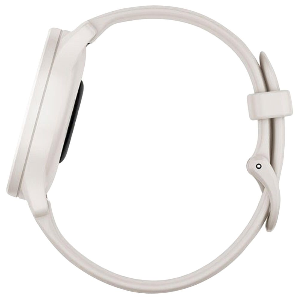 Garmin vivomove Sport Smartwatch in Ivory Case and Silicone Band with Peach Gold Accents, , large