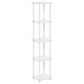 HOMLUX Turn-N-Tube 5-Tier Corner Square Display Bookshelf in White, , large