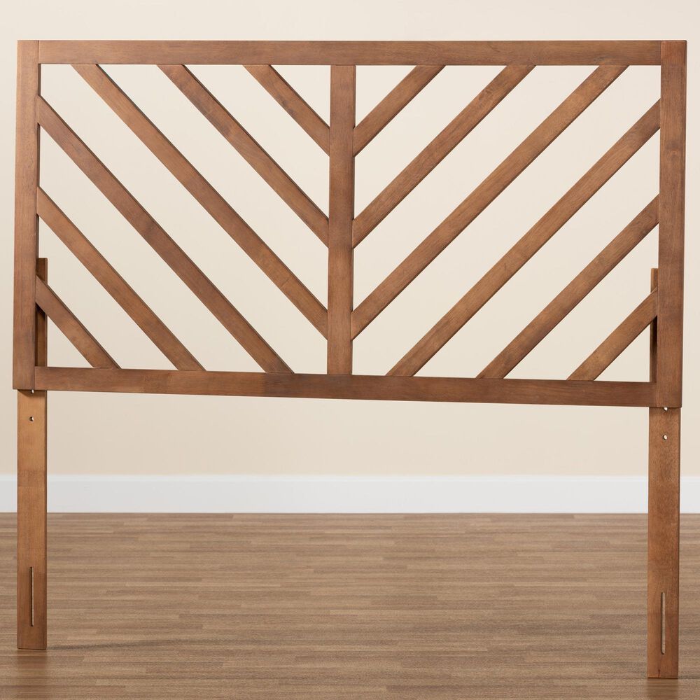 Baxton Studio Belisma Queen Slat Headboard in Ash Walnut, , large