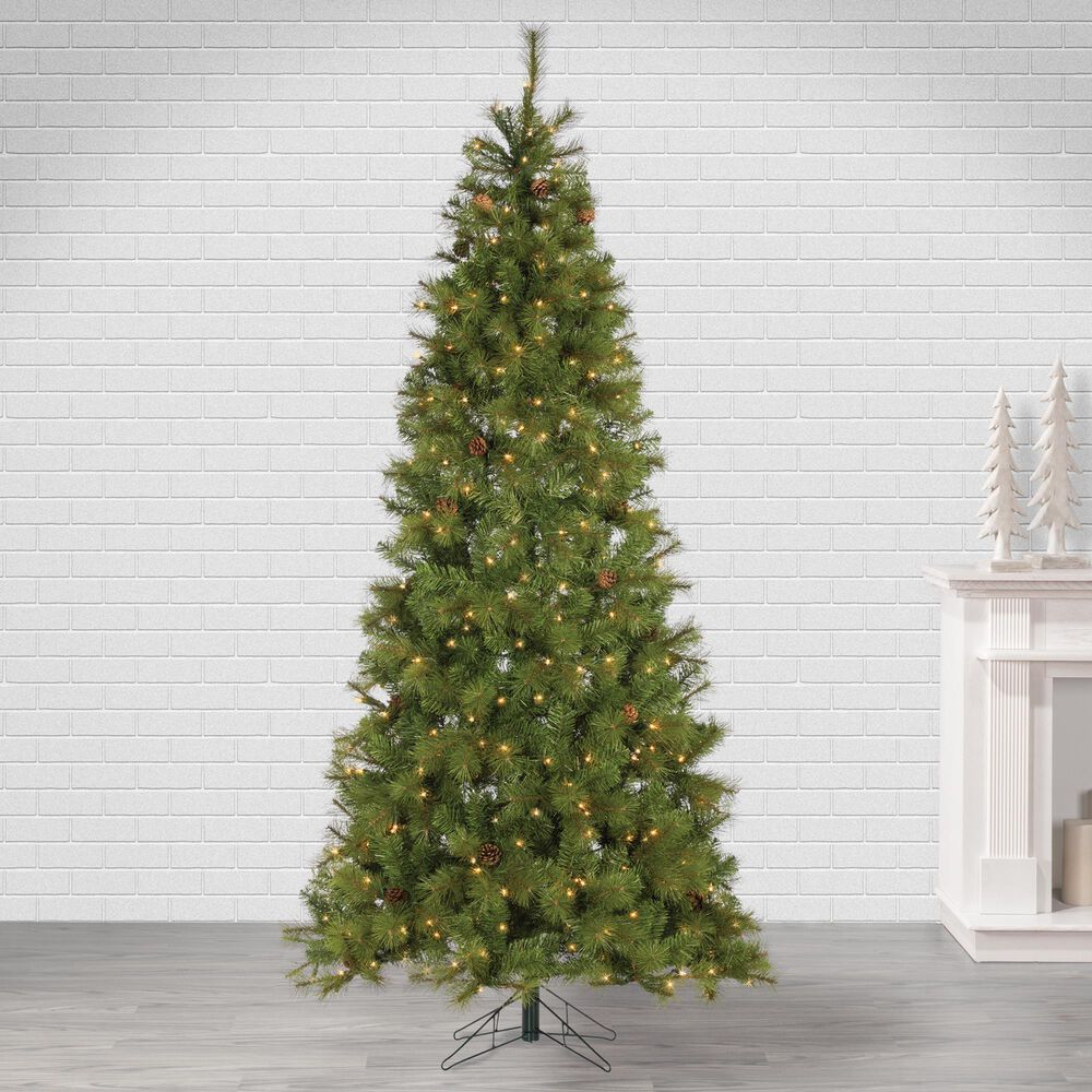 The Gerson Company 7.5&#39; Charleston Pre-Lit Artificial Christmas Tree in Green, , large