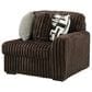 Ashley Midnight-Madness 4-Piece Left Facing Sectional with Chaise in Chocolate, , large