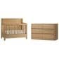Eastern Shore Modena 2-Piece Convertible Crib and Dresser Nursery Set in Natural, , large