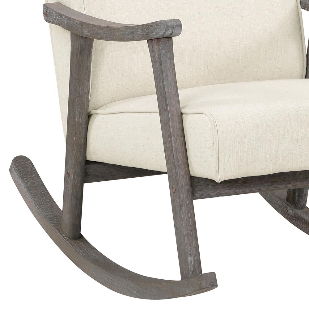 OSP Home Gainborough Rocker with Brushed Grey Frame in Linen, , large
