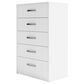 Ashley Flannia 5-Drawer Chest in White, , large