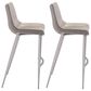 Zuo Modern Magnus Bar Stool in Gray and Silver (Set of 2), , large