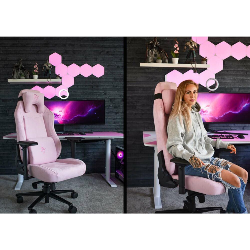 Arozzi Vernazza Soft Gaming Chair in Pink, , large